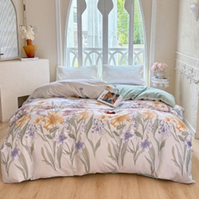 91家纺网 家纺一手货源 找家纺 （总1）安逸家纺 12868 新款全棉被套被罩学生宿舍纯棉单被套