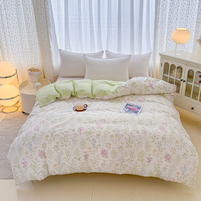 91家纺网 家纺一手货源 找家纺 （总1）安逸家纺 12868 新款全棉被套被罩学生宿舍纯棉单被套