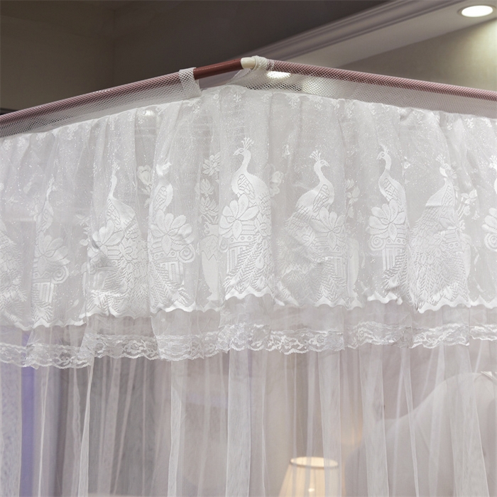 91家纺网 家纺一手货源 找家纺 舞夜盛世 2026新款优雅生活U型钓鱼竿伸缩蚊帐-S-01 S-01-白色