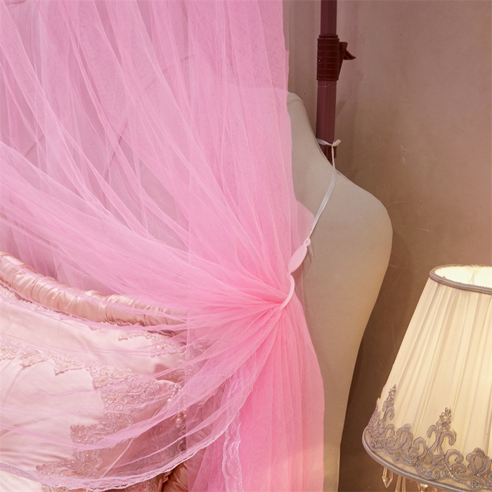 91家纺网 家纺一手货源 找家纺 舞夜盛世 2026新款优雅生活U型钓鱼竿伸缩蚊帐-S-01 S-01-粉色