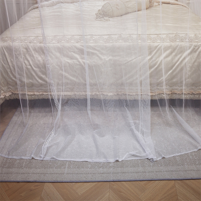 91家纺网 家纺一手货源 找家纺 舞夜盛世 2026新款优雅生活U型钓鱼竿伸缩蚊帐-S-01 S-01-白色