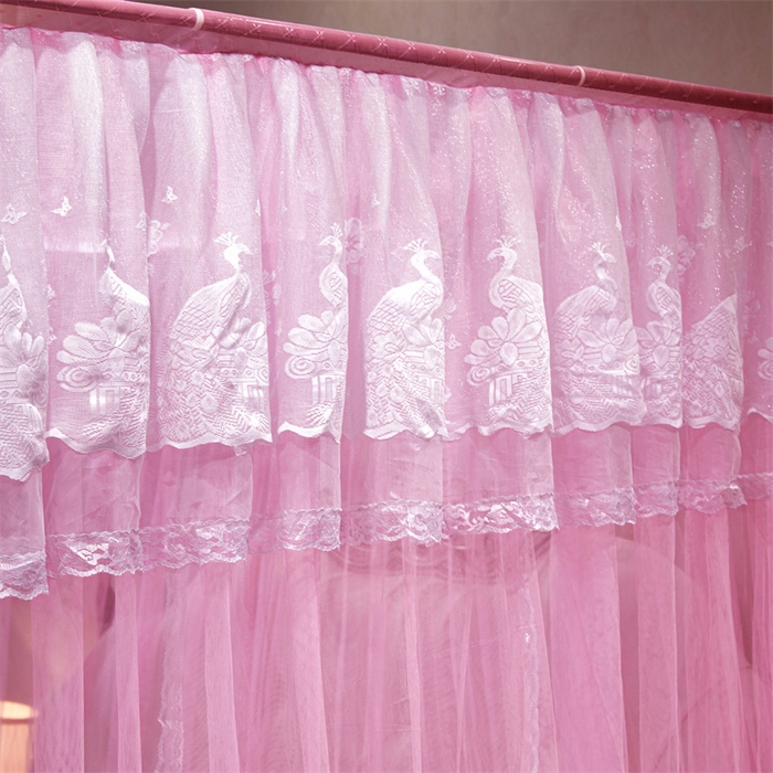 91家纺网 家纺一手货源 找家纺 舞夜盛世 2026新款优雅生活U型钓鱼竿伸缩蚊帐-S-01 S-01-粉色