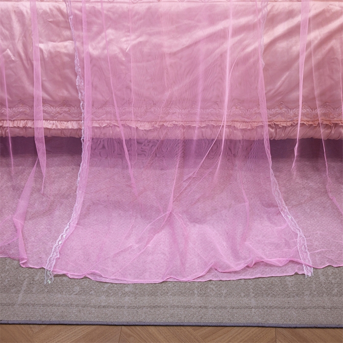 91家纺网 家纺一手货源 找家纺 舞夜盛世 2026新款优雅生活U型钓鱼竿伸缩蚊帐-S-01 S-01-粉色