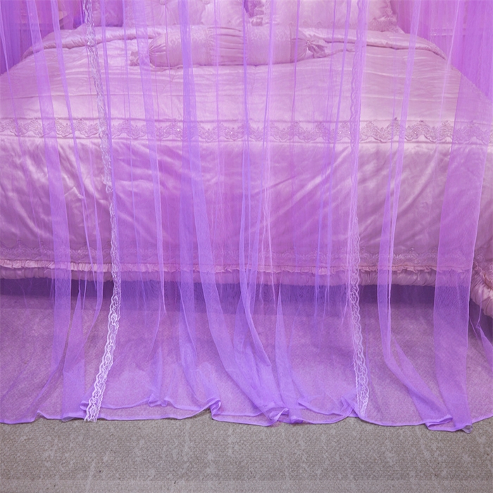 91家纺网 家纺一手货源 找家纺 舞夜盛世 2026新款优雅生活U型钓鱼竿伸缩蚊帐-S-01 S-01-紫色