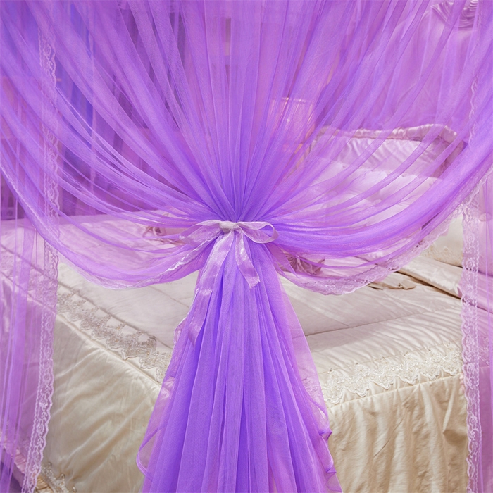 91家纺网 家纺一手货源 找家纺 舞夜盛世 2026新款优雅生活U型钓鱼竿伸缩蚊帐-S-01 S-01-紫色