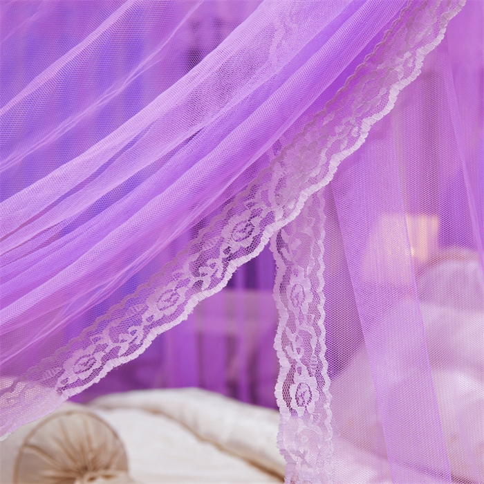 91家纺网 家纺一手货源 找家纺 舞夜盛世 2026新款优雅生活U型钓鱼竿伸缩蚊帐-S-01 S-01-紫色