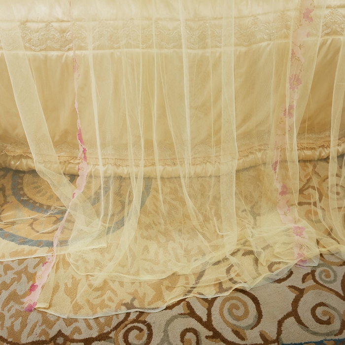 91家纺网 家纺一手货源 找家纺 （总）舞夜盛世 2026新款U型蚊帐伸缩蚊帐落地宫廷蚊帐加厚烤漆支架-全年有货-闭月羞花