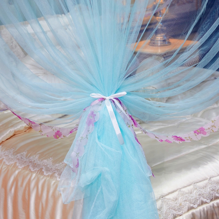 91家纺网 家纺一手货源 找家纺 舞夜盛世 2026新款U型蚊帐伸缩蚊帐落地宫廷蚊帐加厚烤漆支架-全年有货-闭月羞花 闭月羞花-水绿