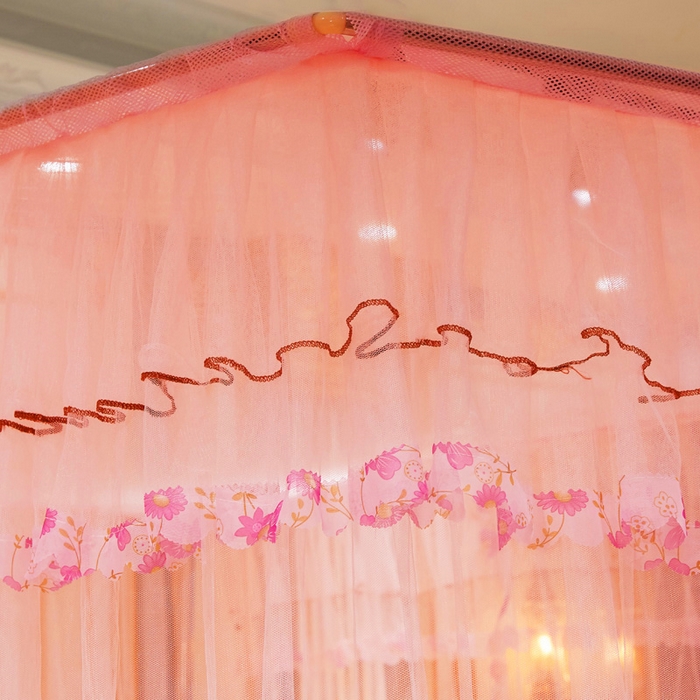 91家纺网 家纺一手货源 找家纺 舞夜盛世 2026新款U型蚊帐伸缩蚊帐落地宫廷蚊帐加厚烤漆支架-全年有货-闭月羞花 闭月羞花-玉色