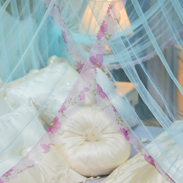 91家纺网 家纺一手货源 找家纺 舞夜盛世 2026新款U型蚊帐伸缩蚊帐落地宫廷蚊帐加厚烤漆支架-全年有货-闭月羞花 闭月羞花-水绿