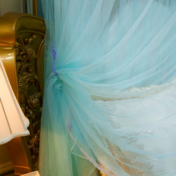 91家纺网 家纺一手货源 找家纺 舞夜盛世 2026新款U型蚊帐伸缩蚊帐落地宫廷蚊帐加厚烤漆支架-全年有货-闭月羞花 闭月羞花-水绿