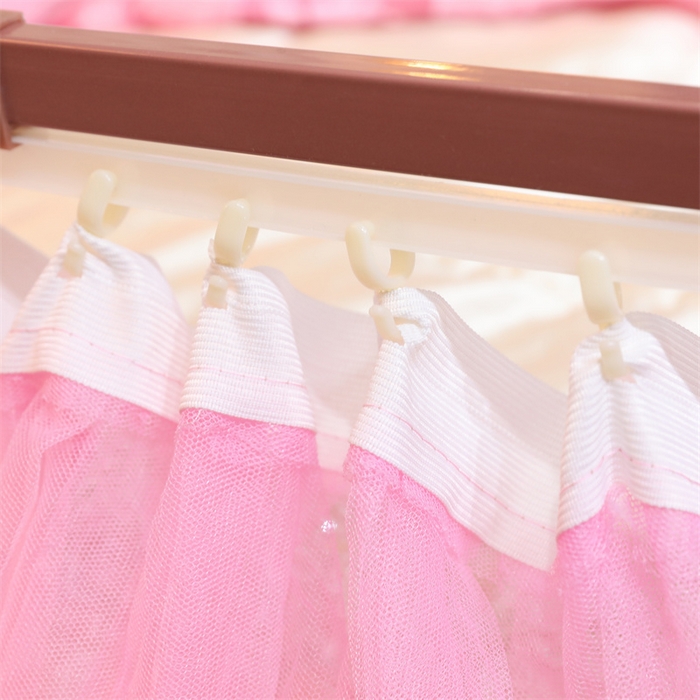 91家纺网 家纺一手货源 找家纺 舞夜盛世 2026新款全新升级欧式导轨宫廷蚊帐-盛世流光 盛世流光-粉