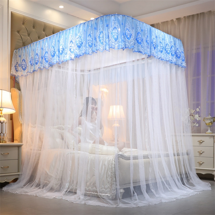 91家纺网 家纺一手货源 找家纺 舞夜盛世 2026新款全新升级欧式导轨宫廷蚊帐-盛世流光 盛世流光-蓝