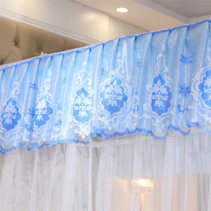 91家纺网 家纺一手货源 找家纺 舞夜盛世 2026新款全新升级欧式导轨宫廷蚊帐-盛世流光 盛世流光-蓝