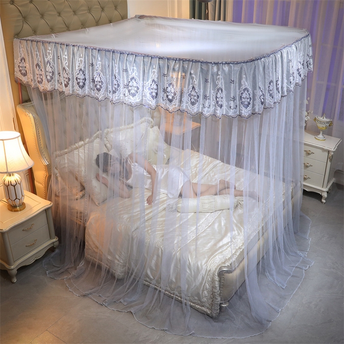 91家纺网 家纺一手货源 找家纺 舞夜盛世 2026新款全新升级欧式导轨宫廷蚊帐-盛世流光 盛世流光-灰