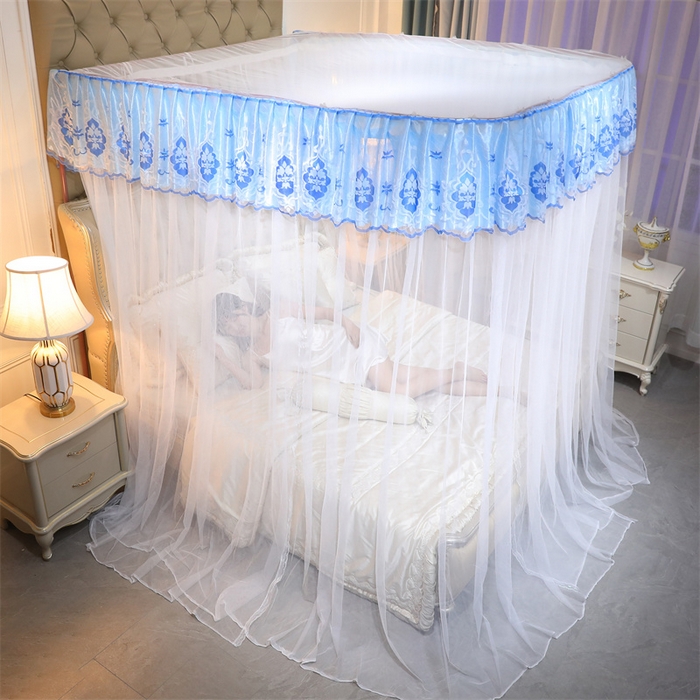 91家纺网 家纺一手货源 找家纺 舞夜盛世 2026新款全新升级欧式导轨宫廷蚊帐-盛世流光 盛世流光-蓝