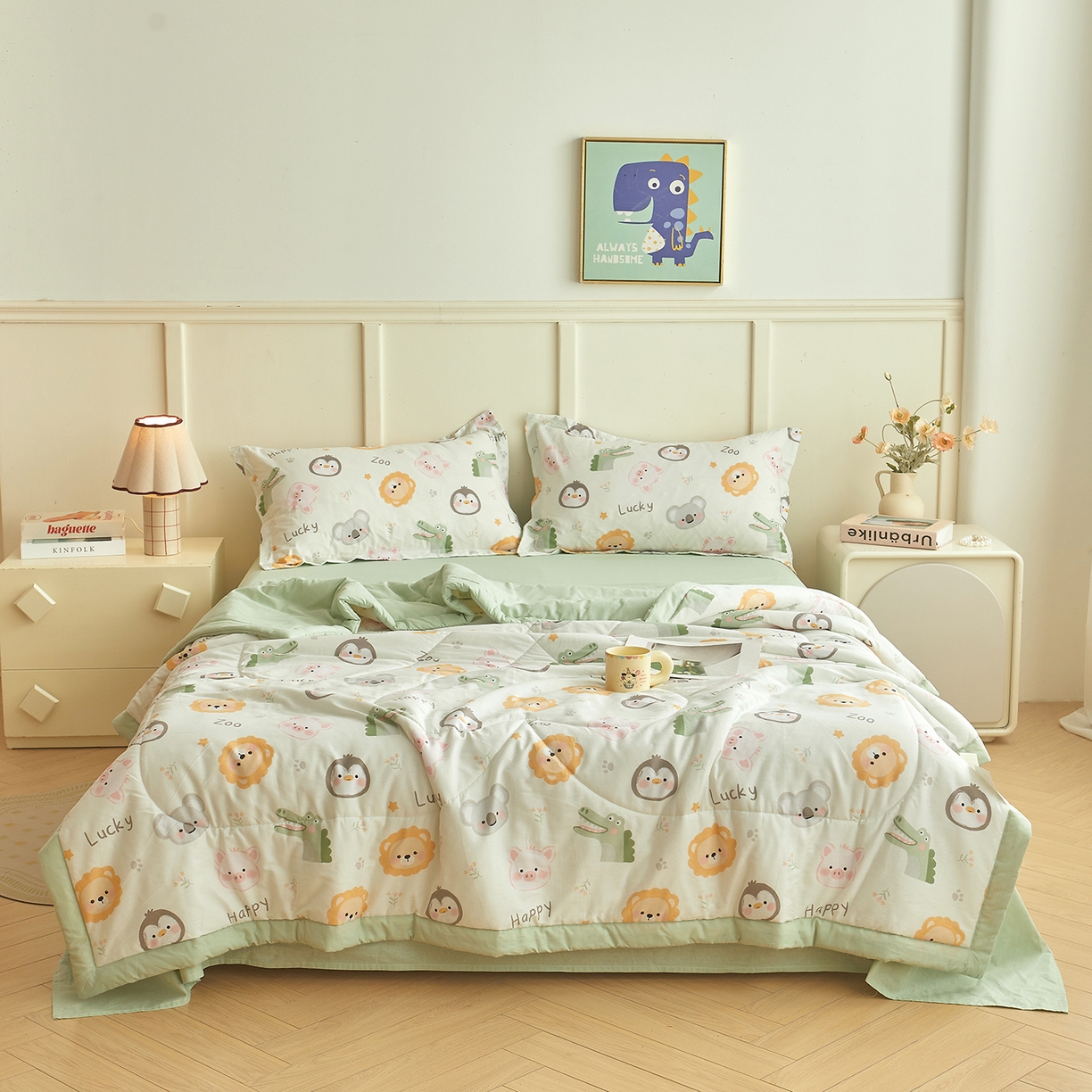 91家纺网 家纺一手货源 找家纺 （总）A类里外全棉12868夏凉被100%新疆棉纯棉全棉填充印花款空调被夏被