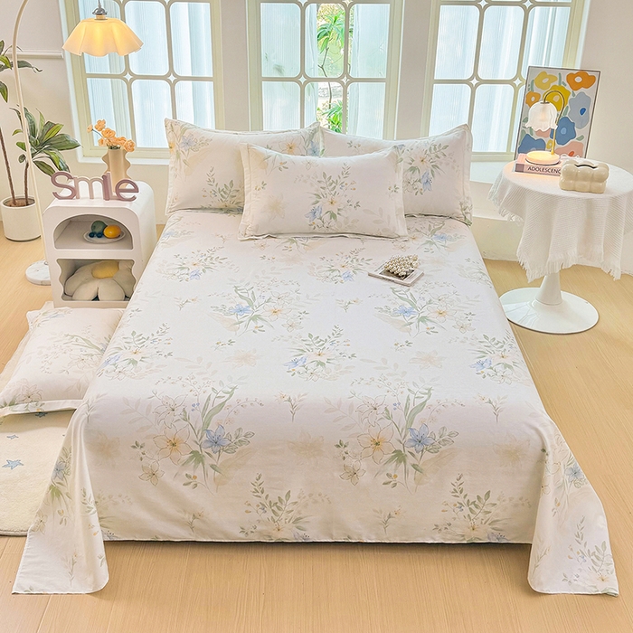 91家纺网 家纺一手货源 找家纺 （总1）安逸家纺 12868 新款全棉床单学生宿舍纯棉单床单