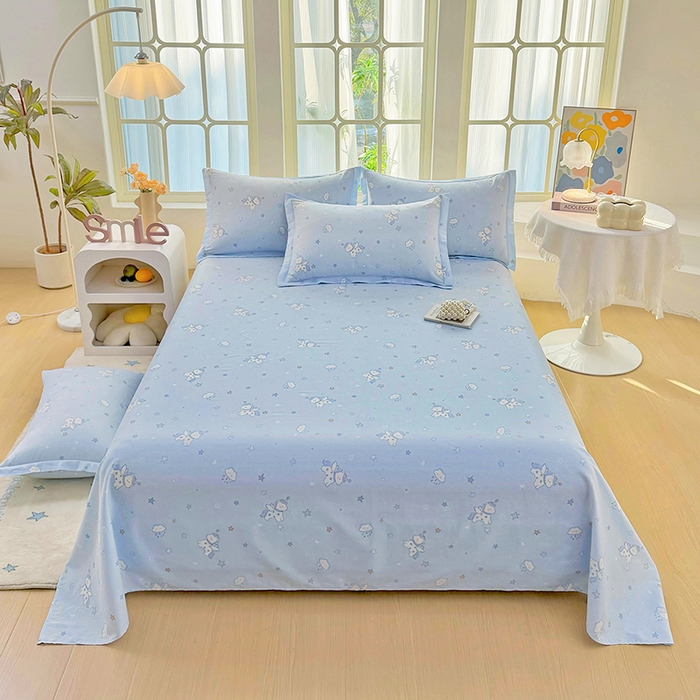 91家纺网 家纺一手货源 找家纺 （总1）安逸家纺 12868 新款全棉床单学生宿舍纯棉单床单