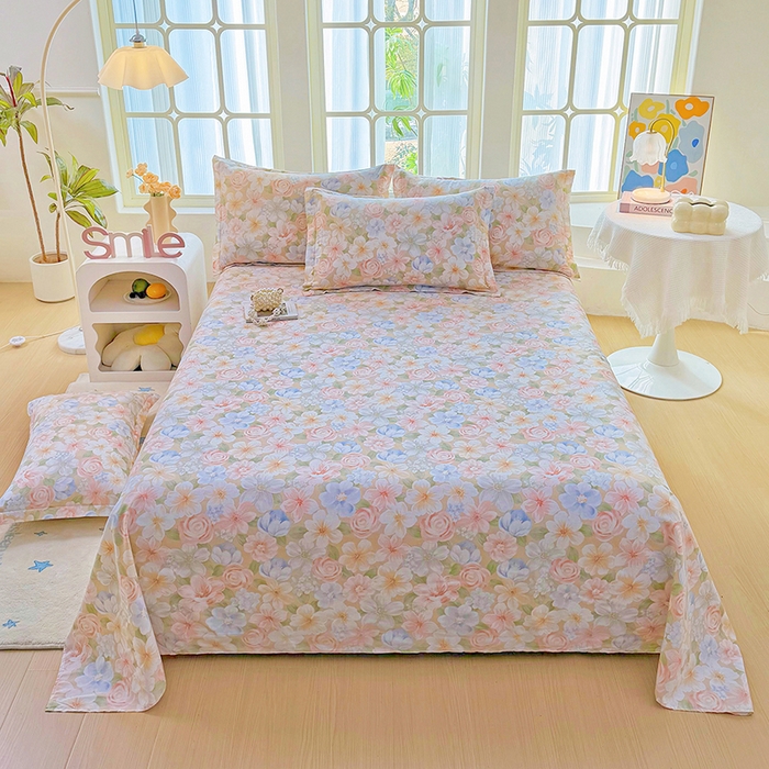 91家纺网 家纺一手货源 找家纺 （总1）安逸家纺 12868 新款全棉床单学生宿舍纯棉单床单