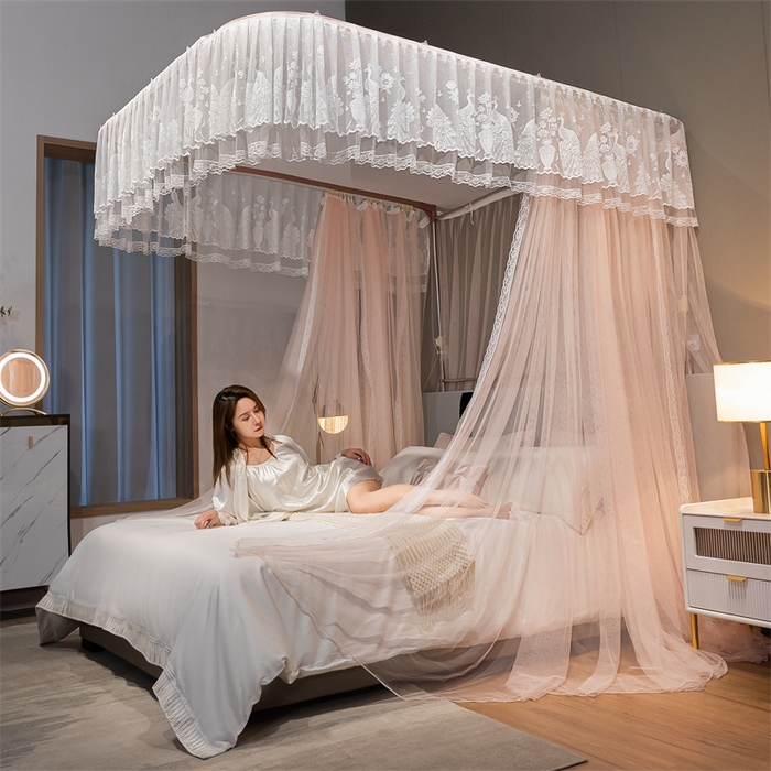 舞夜盛世 2026新款镜花水月轨道蚊帐系列--图二 镜花水月-樱花玉