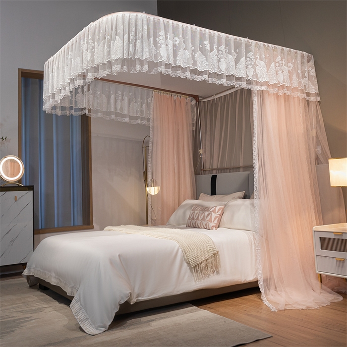 91家纺网 家纺一手货源 找家纺 舞夜盛世 2026新款镜花水月轨道蚊帐系列--图二 镜花水月-樱花玉