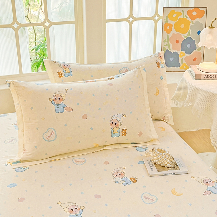 91家纺网 家纺一手货源 找家纺 （总1）安逸家纺 12868 新款全棉枕套学生纯棉单枕套48x74一对