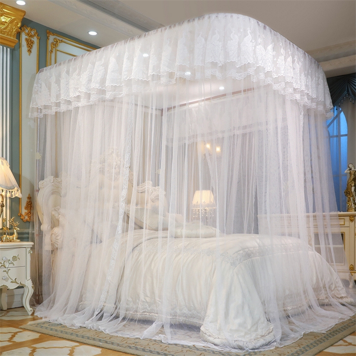91家纺网 家纺一手货源 找家纺 舞夜盛世 2026新款镜花水月轨道蚊帐系列--图一 镜花水月-奶油白