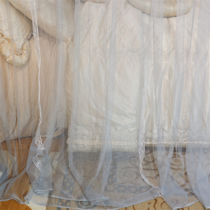 91家纺网 家纺一手货源 找家纺 舞夜盛世 2026新款镜花水月轨道蚊帐系列--图一 镜花水月-淡雅灰