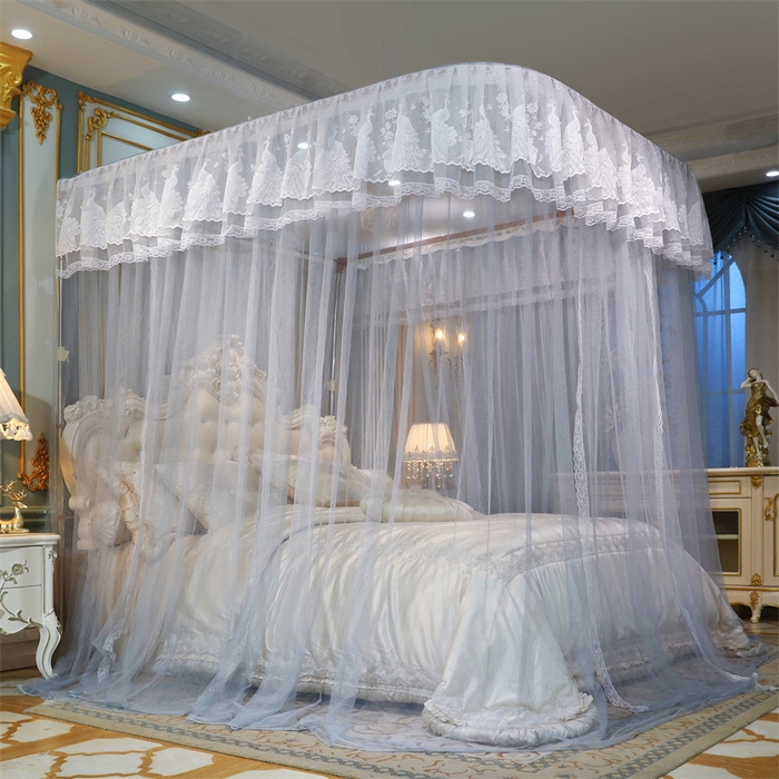 91家纺网 家纺一手货源 找家纺 舞夜盛世 2026新款镜花水月轨道蚊帐系列--图一 镜花水月-淡雅灰