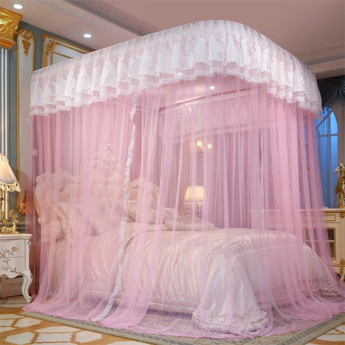 91家纺网 家纺一手货源 找家纺 舞夜盛世 2026新款镜花水月轨道蚊帐系列--图一 镜花水月-蜜桃粉