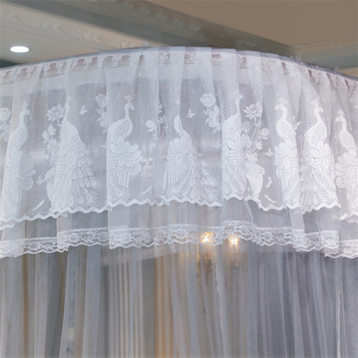 91家纺网 家纺一手货源 找家纺 舞夜盛世 2026新款镜花水月轨道蚊帐系列--图一 镜花水月-淡雅灰