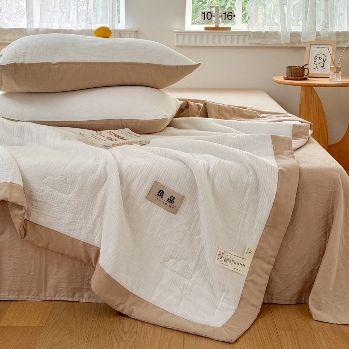 91家纺网 家纺一手货源 找家纺 （总）雯雨家纺 2026新款里外全棉皱皱纱棉花夏被夏凉被空调被