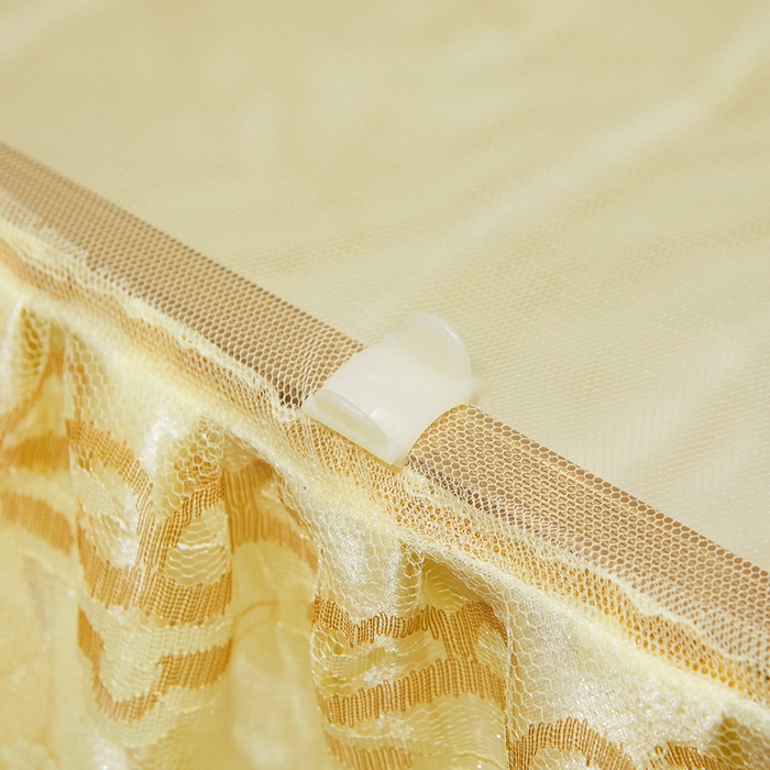 91家纺网 家纺一手货源 找家纺 舞夜盛世 2026新款u型拉幕导轨蚊帐轨道蚊帐落地宫廷蚊帐—风华正茂 风华正茂-黄色