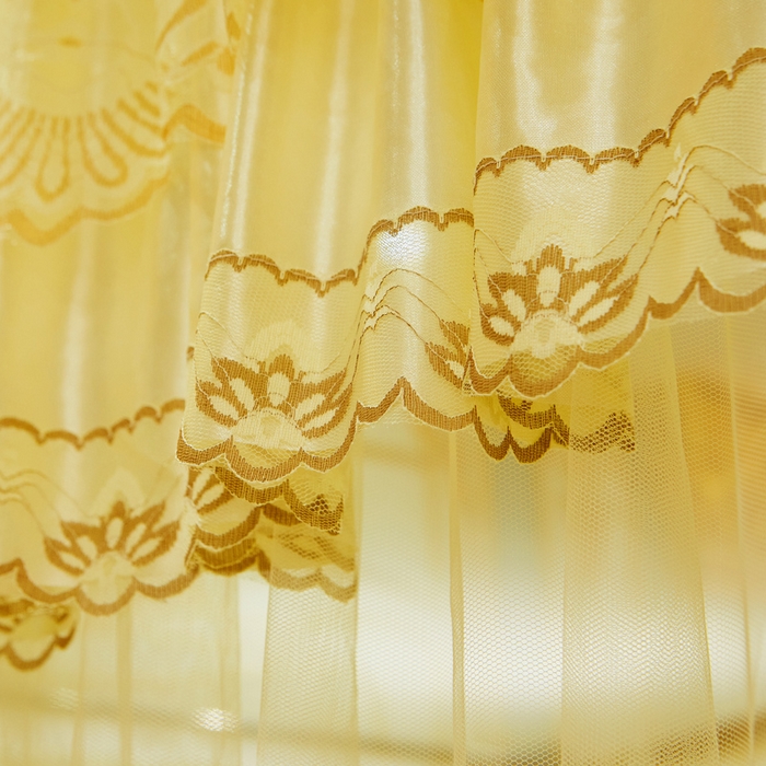 91家纺网 家纺一手货源 找家纺 舞夜盛世 2026新款u型拉幕导轨蚊帐轨道蚊帐落地宫廷蚊帐—风华正茂 风华正茂-黄色