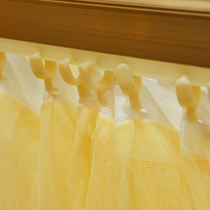 91家纺网 家纺一手货源 找家纺 舞夜盛世 2026新款u型拉幕导轨蚊帐轨道蚊帐落地宫廷蚊帐—风华正茂 风华正茂-黄色