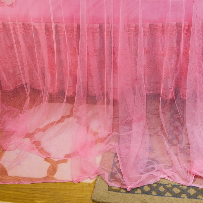 91家纺网 家纺一手货源 找家纺 舞夜盛世 2026新款u型拉幕导轨蚊帐轨道蚊帐落地宫廷蚊帐—风华正茂 风华正茂-粉色