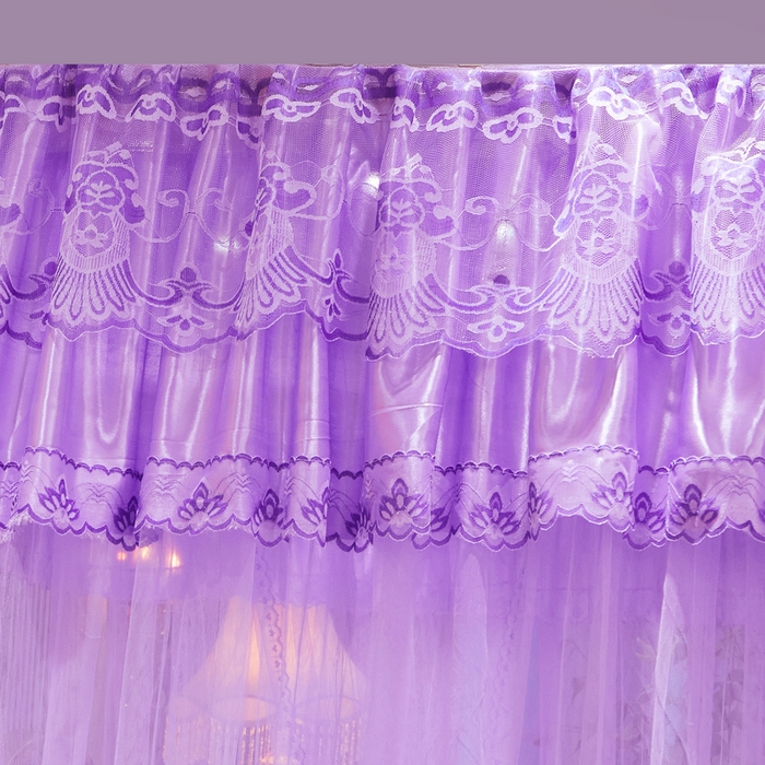 91家纺网 家纺一手货源 找家纺 舞夜盛世 2026新款u型拉幕导轨蚊帐轨道蚊帐落地宫廷蚊帐—风华正茂 风华正茂-紫色