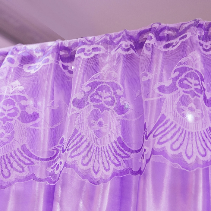 91家纺网 家纺一手货源 找家纺 舞夜盛世 2026新款u型拉幕导轨蚊帐轨道蚊帐落地宫廷蚊帐—风华正茂 风华正茂-紫色