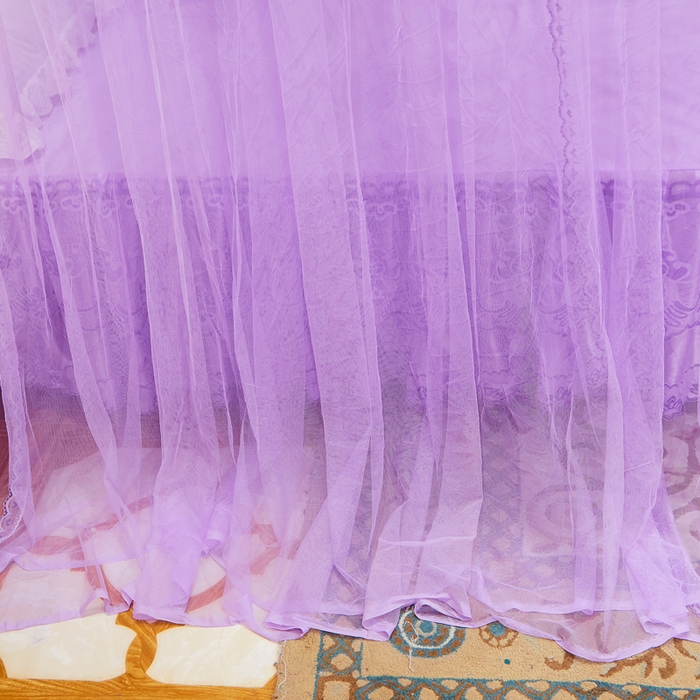 91家纺网 家纺一手货源 找家纺 舞夜盛世 2026新款u型拉幕导轨蚊帐轨道蚊帐落地宫廷蚊帐—风华正茂 风华正茂-紫色