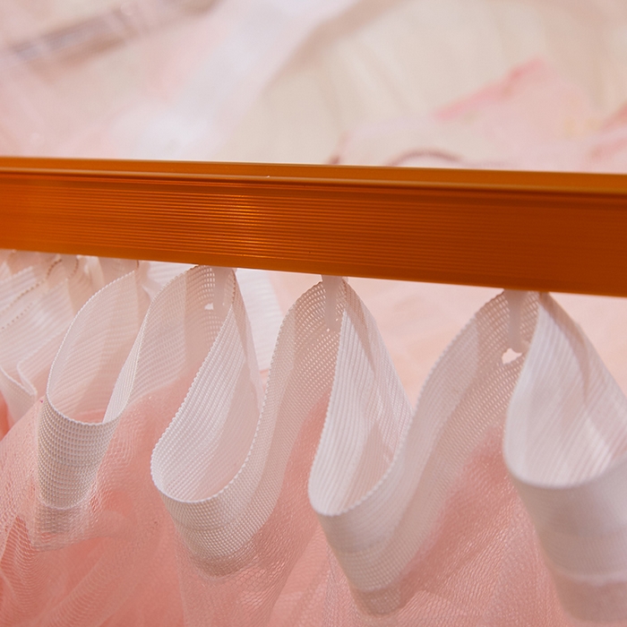 91家纺网 家纺一手货源 找家纺 舞夜盛世 2026新款u型拉幕导轨蚊帐轨道蚊帐落地宫廷蚊帐—春暖花开 春暖花开-玉色