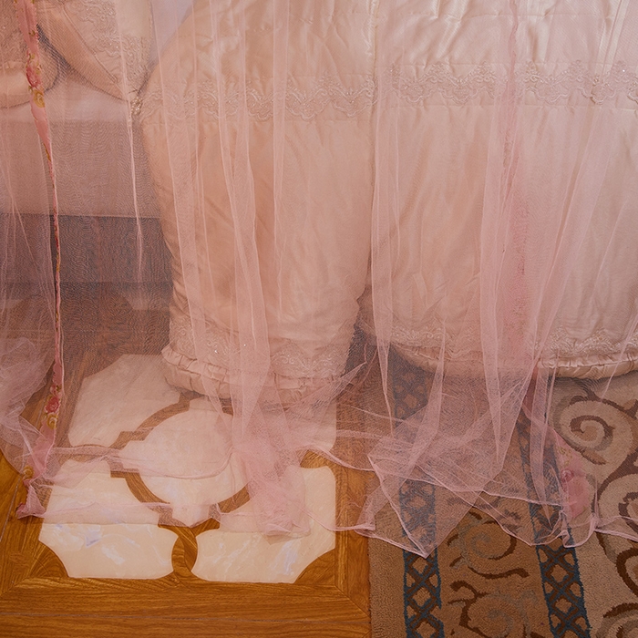 91家纺网 家纺一手货源 找家纺 舞夜盛世 2026新款u型拉幕导轨蚊帐轨道蚊帐落地宫廷蚊帐—春暖花开 春暖花开-玉色