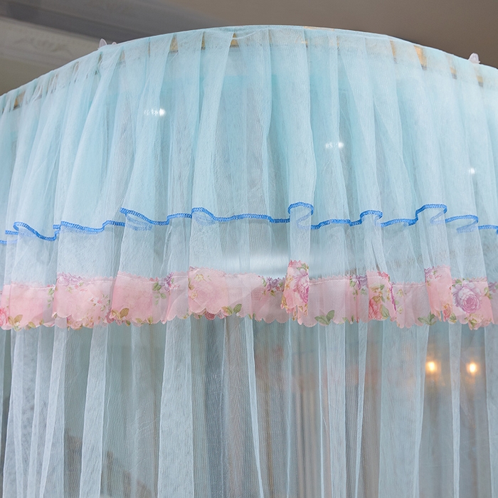 91家纺网 家纺一手货源 找家纺 舞夜盛世 2026新款u型拉幕导轨蚊帐轨道蚊帐落地宫廷蚊帐—春暖花开 春暖花开-水绿