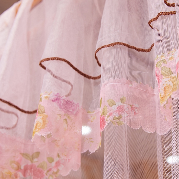 91家纺网 家纺一手货源 找家纺 舞夜盛世 2026新款u型拉幕导轨蚊帐轨道蚊帐落地宫廷蚊帐—春暖花开 春暖花开-玉色