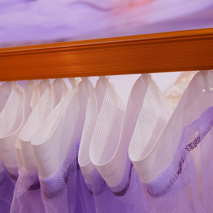 91家纺网 家纺一手货源 找家纺 舞夜盛世 2026新款u型拉幕导轨蚊帐轨道蚊帐落地宫廷蚊帐—春暖花开 春暖花开-紫色