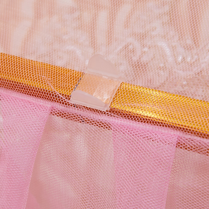 91家纺网 家纺一手货源 找家纺 舞夜盛世 2026新款u型拉幕导轨蚊帐轨道蚊帐落地宫廷蚊帐—春暖花开 春暖花开-粉色