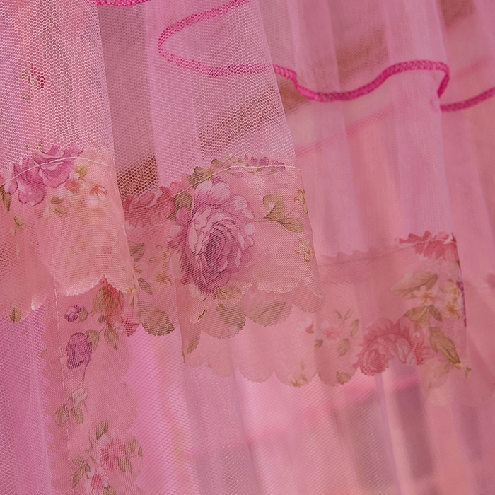 91家纺网 家纺一手货源 找家纺 （总）舞夜盛世 2026新款u型拉幕导轨蚊帐轨道蚊帐落地宫廷蚊帐—春暖花开