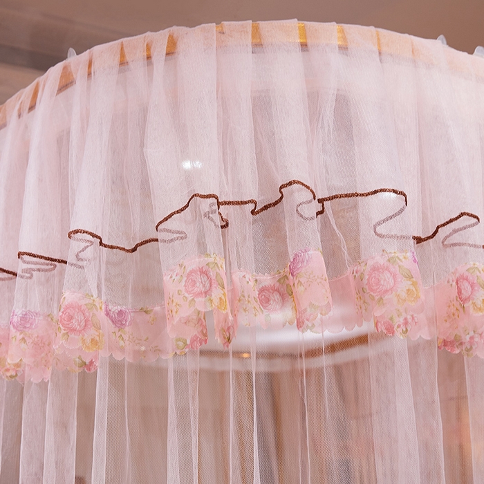 91家纺网 家纺一手货源 找家纺 舞夜盛世 2026新款u型拉幕导轨蚊帐轨道蚊帐落地宫廷蚊帐—春暖花开 春暖花开-玉色