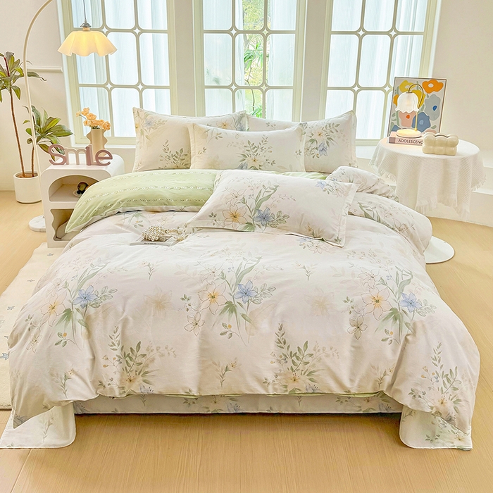 91家纺网 家纺一手货源 找家纺 （总1）安逸家纺 12868 新款全棉床单四件套学生宿舍纯棉床单款三件套