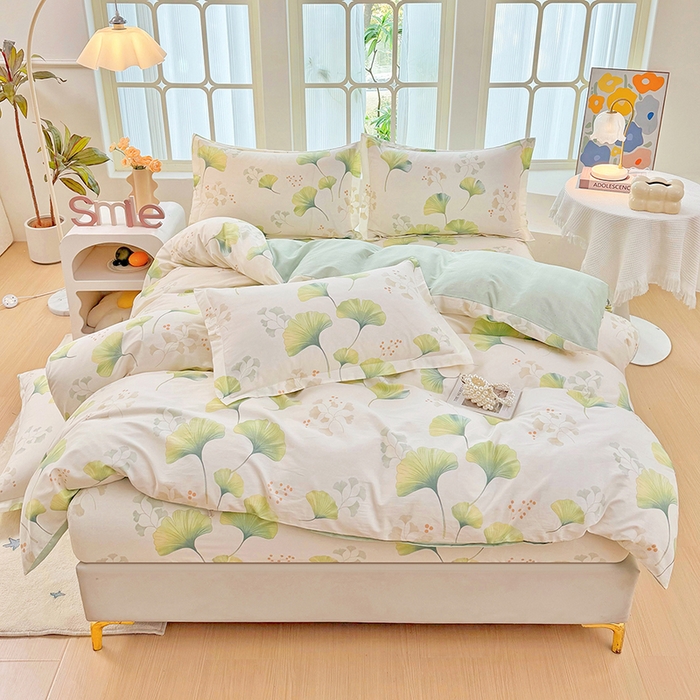 91家纺网 家纺一手货源 找家纺 （总1）安逸家纺 12868 新款全棉床笠四件套床罩学生纯棉床笠款三件套